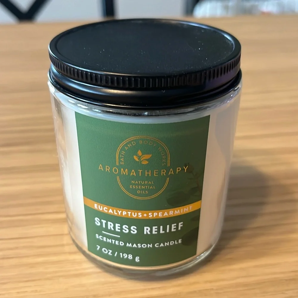 Bath & Body Works Single Wick Candle. Eucalyptus + Spearmint.